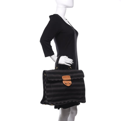 Prada Canvas Canapa Righe Striped Top Handle Satchel Gendarme 2 of 9