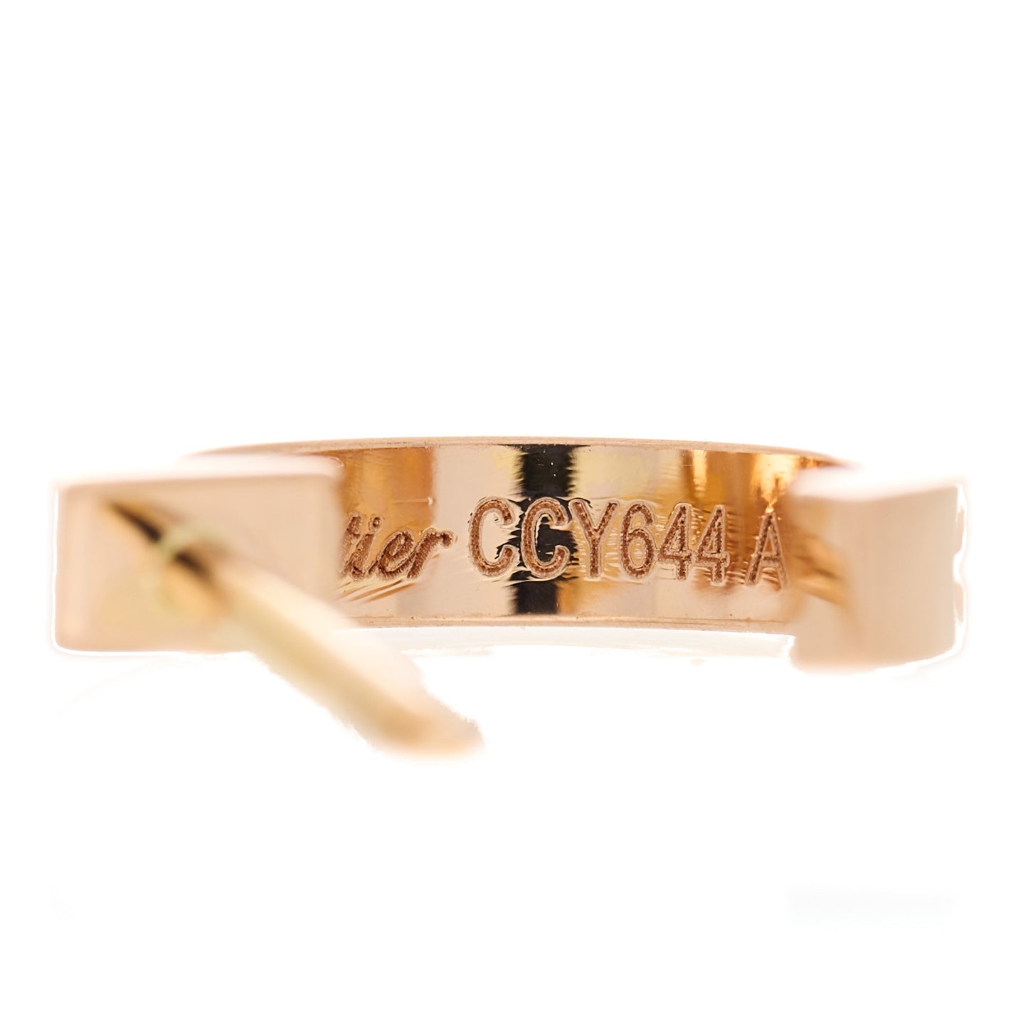 18K Pink Gold Small LOVE Hoop Earrings