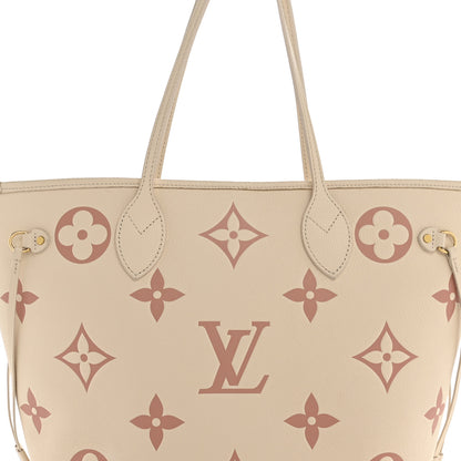 Louis Vuitton Empreinte Monogram Giant Neverfull MM Creme Rose Trianon 7 of 12