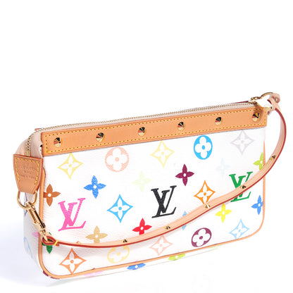 Louis Vuitton Monogram Multicolor Pochette Accessories White 3 of 7