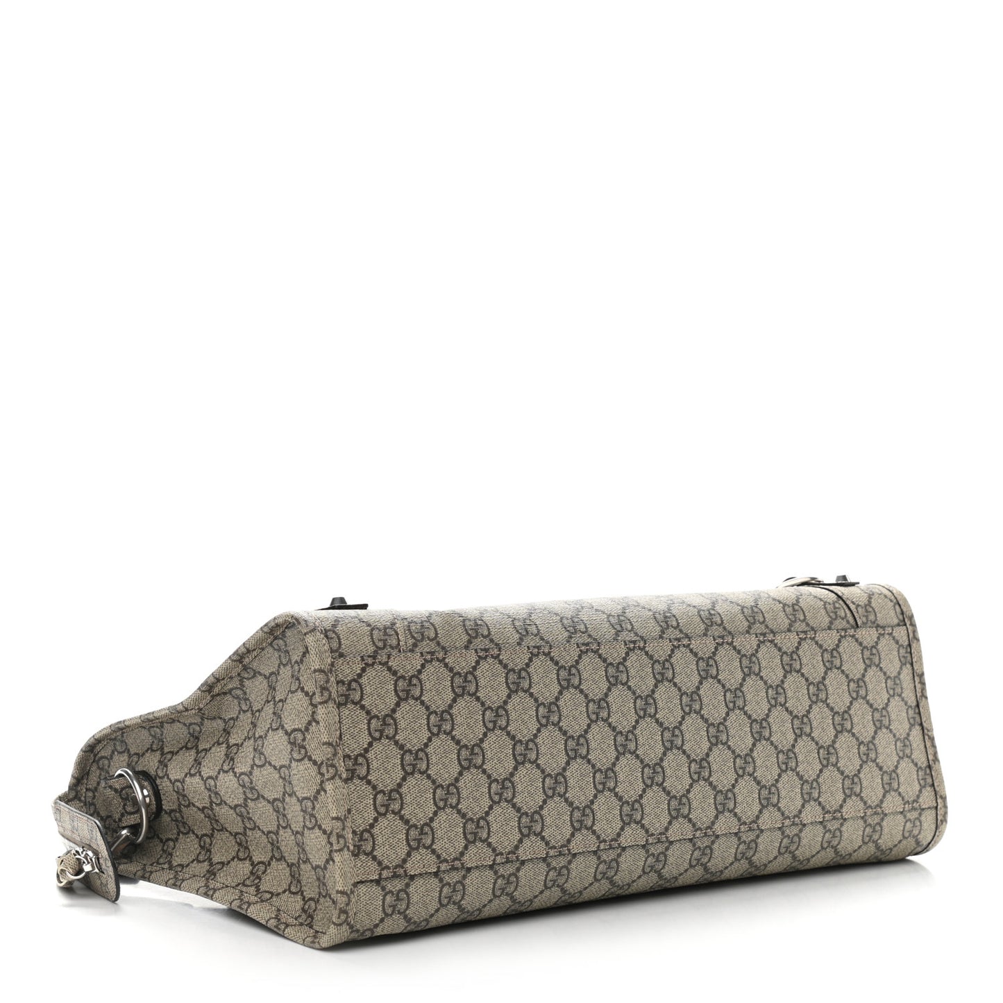 X GUCCI GG Supreme Monogram Neo Classic Silver Hardware City Beige Ebony
