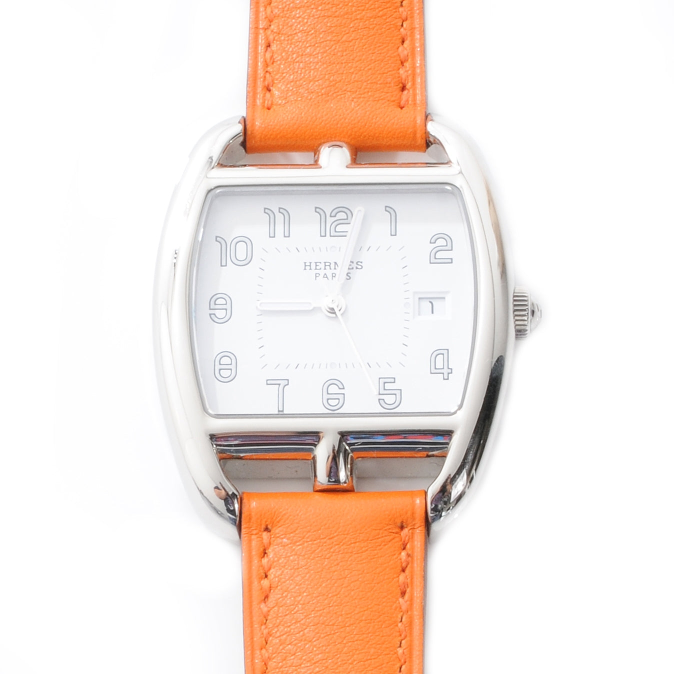 Stainless Steel Swift 33mm Cape Cod Tonneau Quartz Watch Orange