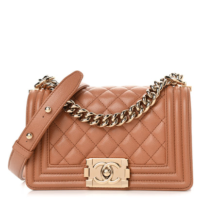 Chanel Caviar Quilted Small Boy Flap Brown 1 of 10