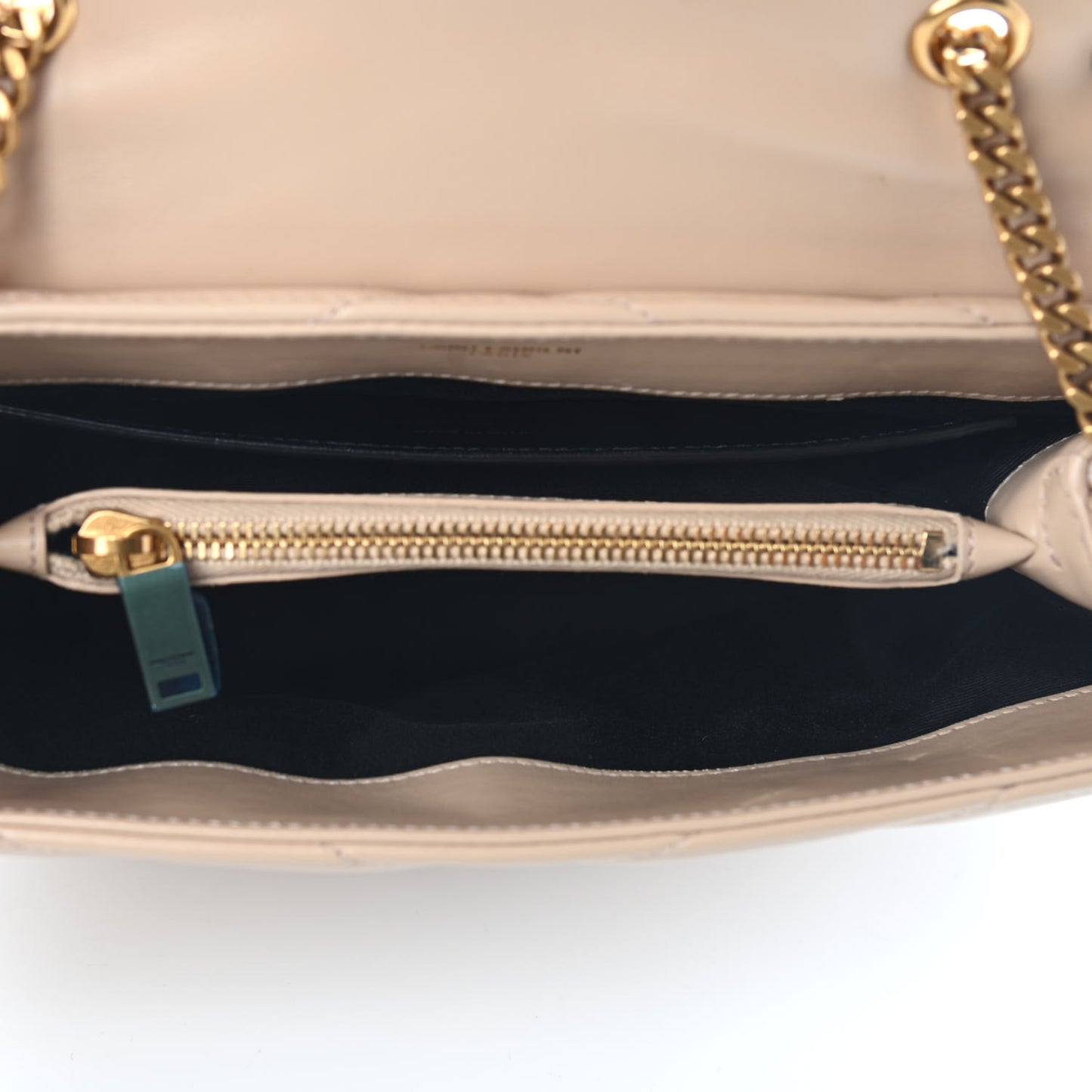 Calfskin Y Quilted Monogram Small Loulou Chain Satchel Dark Beige