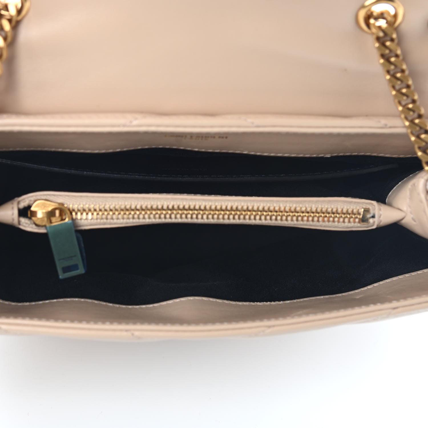 Saint Laurent Calfskin Y Quilted Monogram Small Loulou Chain Satchel Dark Beige 7 of 9