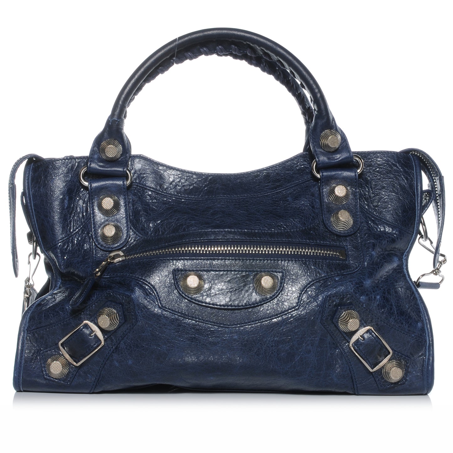 Agneau Giant 21 Silver Hardware City Bleu Marine