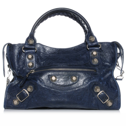 Balenciaga Agneau Giant 21 Silver Hardware City Bleu Marine 1 of 7