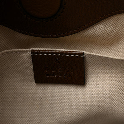 Gucci Monogram Calfskin Large Horsebit 1955 Tote Bag Beige Brown Sugar 6 of 10