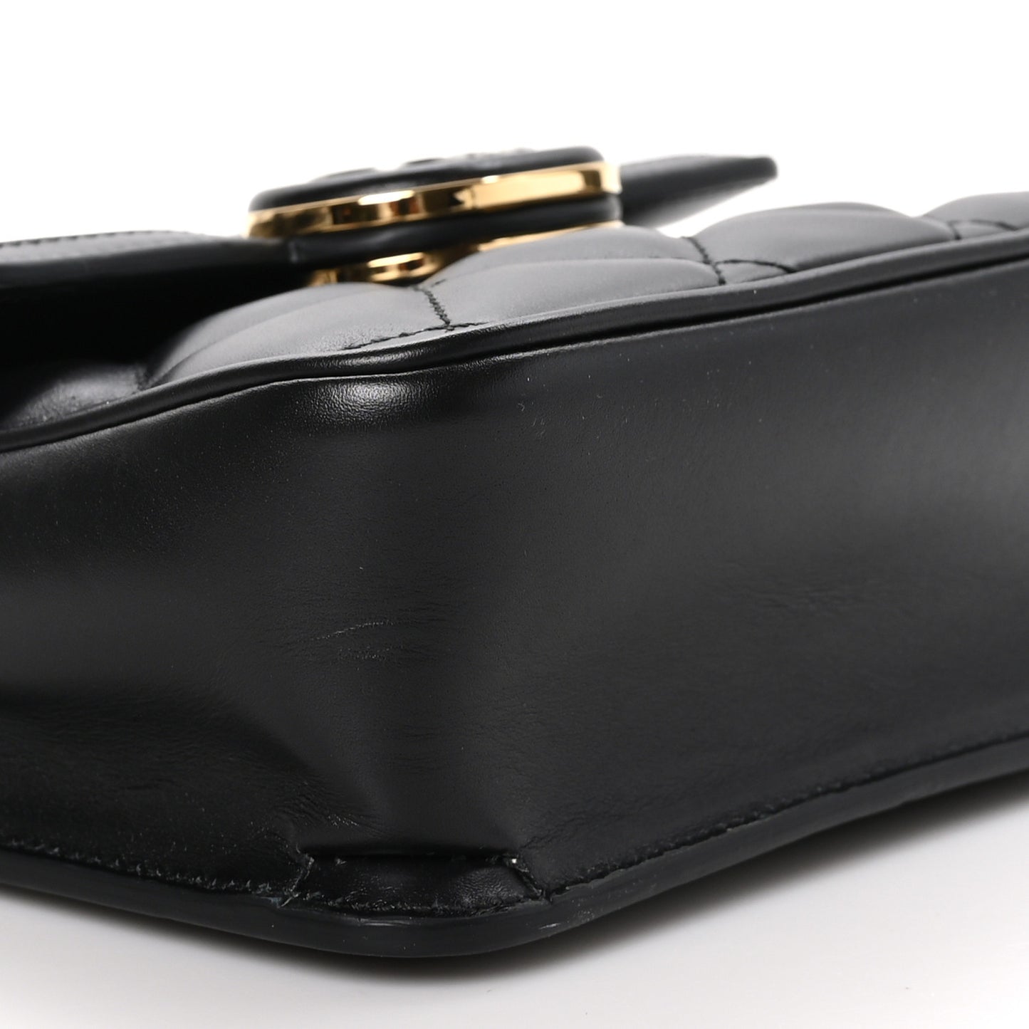 Calfskin Quilted Mini Deco Shoulder Bag Black