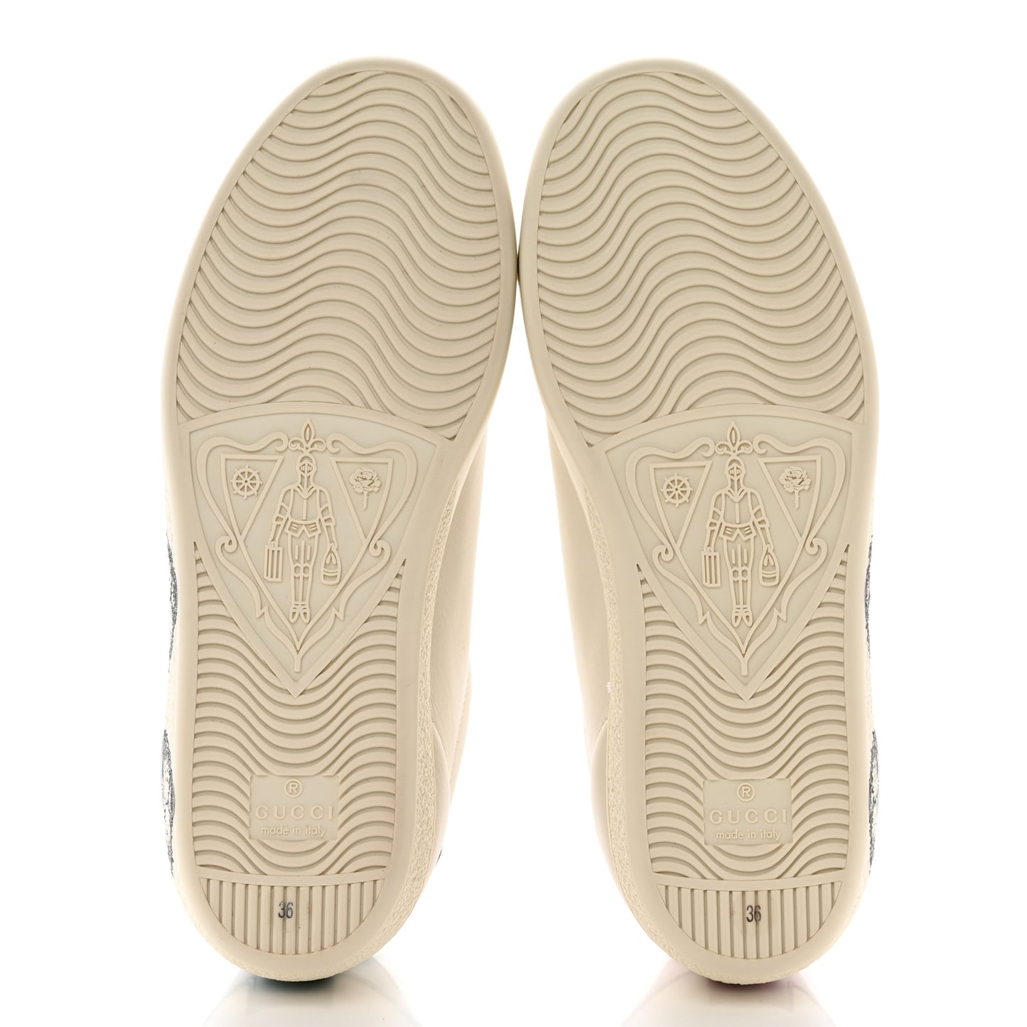 Calfskin Mystic Cat Print Womens Ace Sneakers 36 White