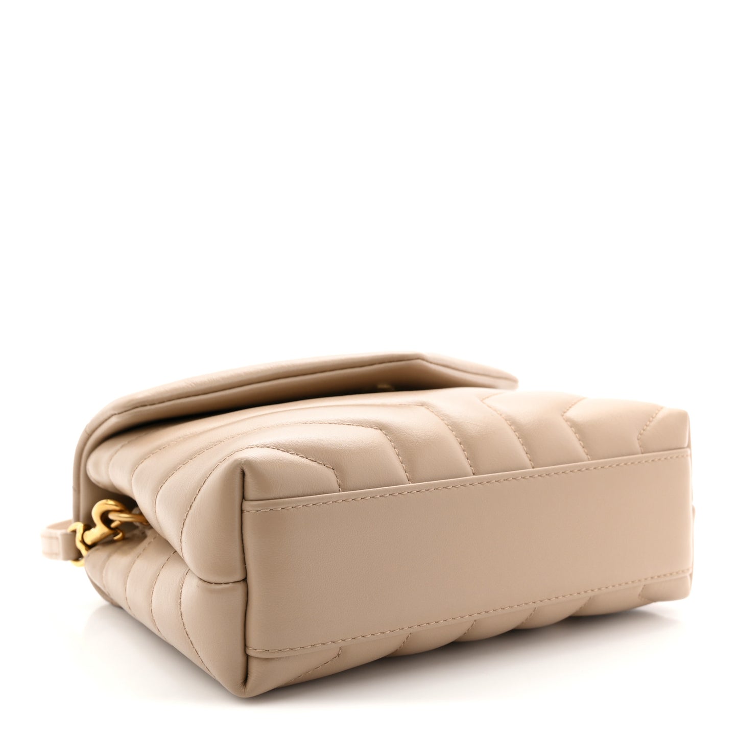Calfskin Y Quilted Monogram Toy Loulou Crossbody Bag Dark Beige