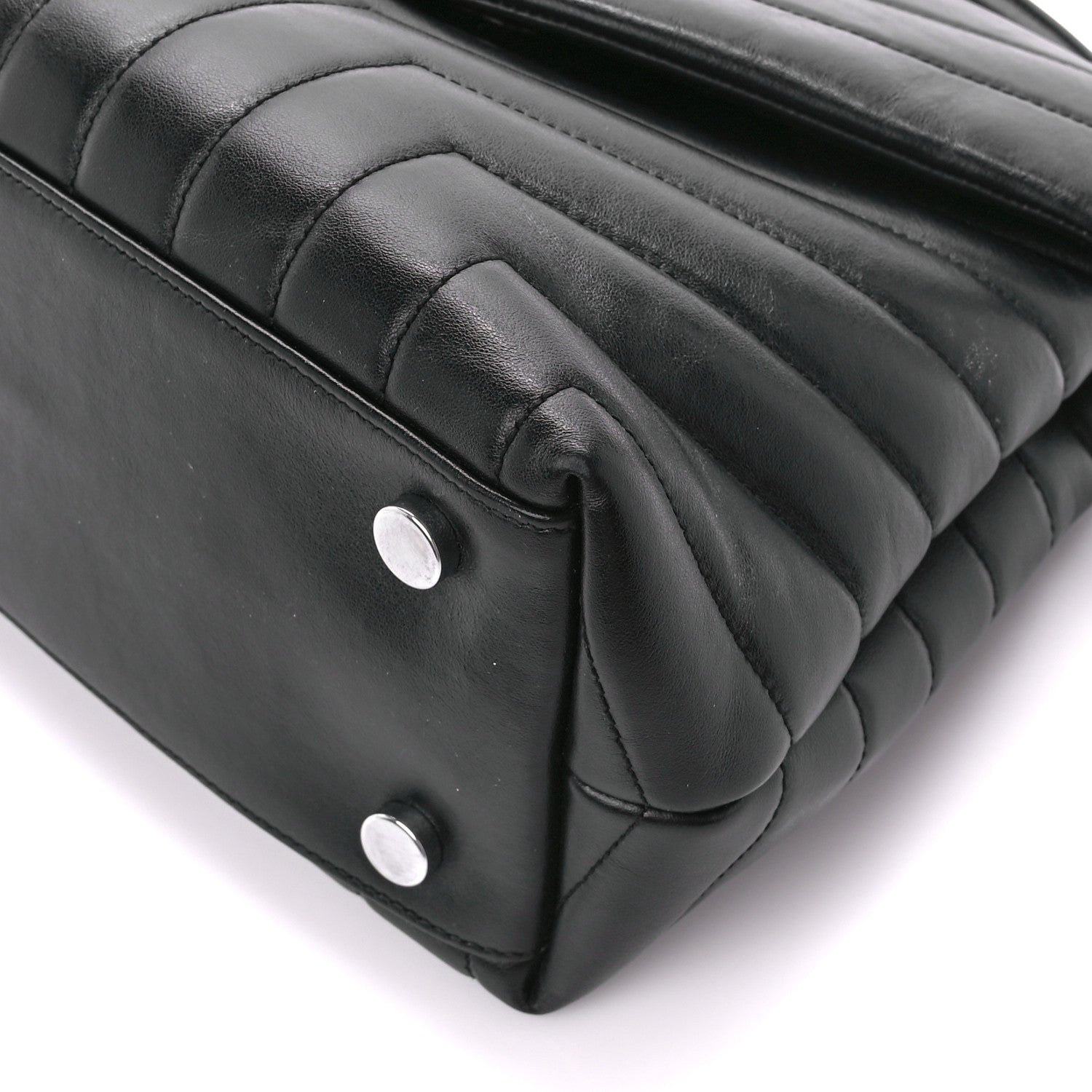 Saint Laurent Calfskin Y Quilted Monogram Medium Loulou Satchel Black 11 of 12