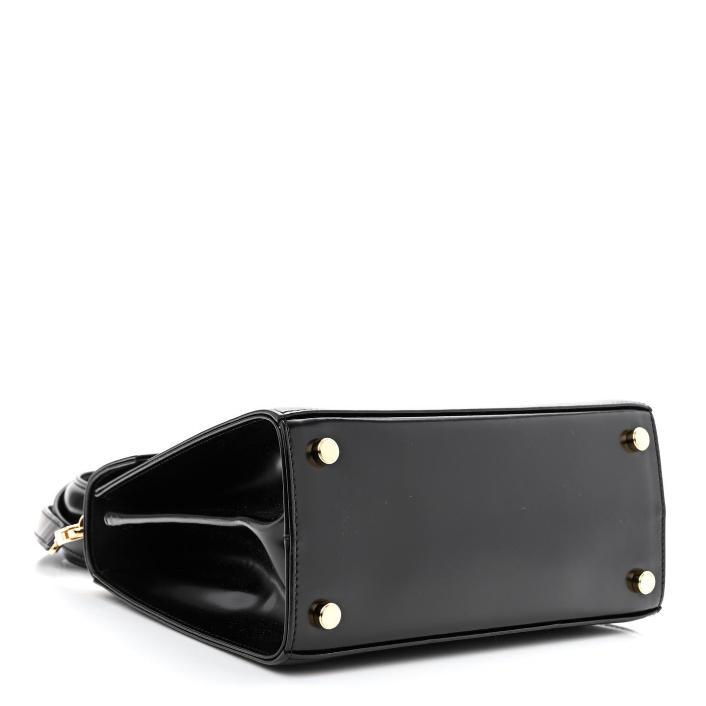 Brushed Off Calfskin Iconic Top Handle Bag Black
