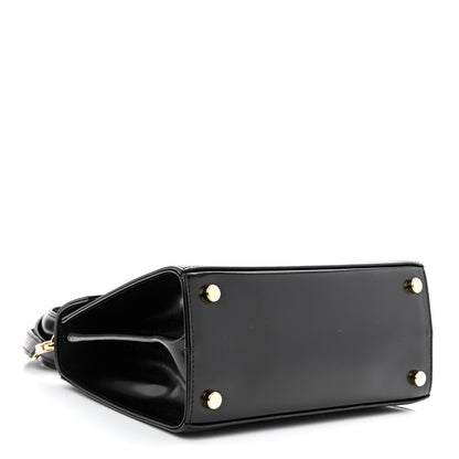 Salvatore Ferragamo Brushed Off Calfskin Iconic Top Handle Bag Black 4 of 10
