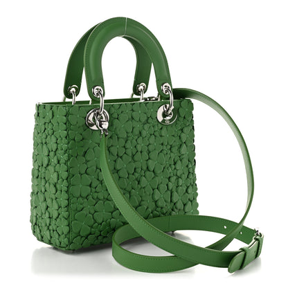 Christian Dior Lambskin Clover Allover Embroidered Mini Lady Dior Lucky Green 3 of 10