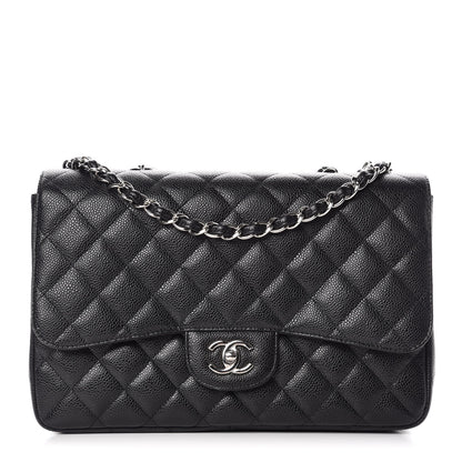Chanel Caviar Quilted Jumbo Single Flap Black 1 of 11