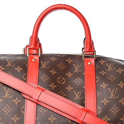Louis Vuitton Calfskin Monogram Keepall Bandouliere 50 Coquelicot 10 of 10