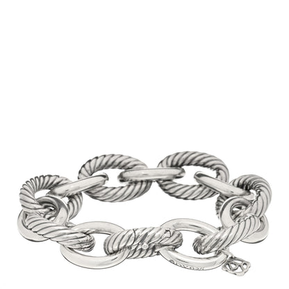 David Yurman Sterling Silver 17mm Extra Large Oval Link Bracelet 2 of 3