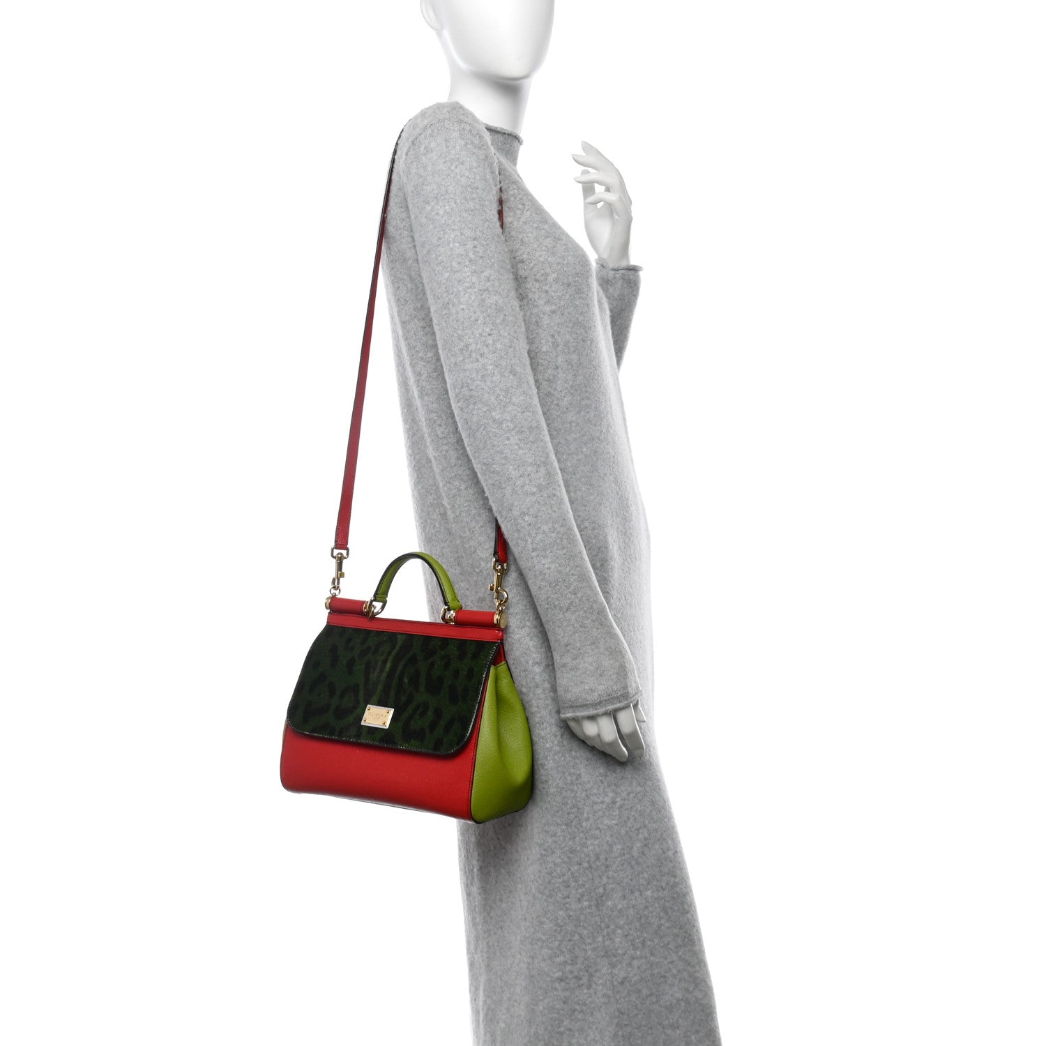 Dolce & Gabbana DOLCE GABBANA Calf Hair Leopard Print Miss Sicily Satchel Multicolor 2 of 12