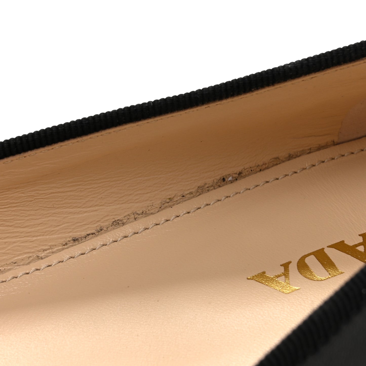 Nappa Vernice Cap Toe Logo Bow Ballerina Flats 40 Black
