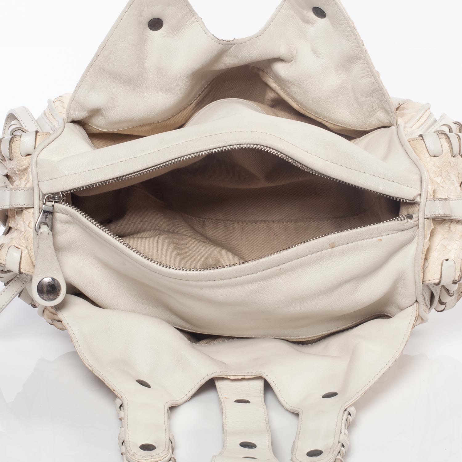 Chloe Python Silverado Shoulder Bag White 35623 – FASHIONPHILE