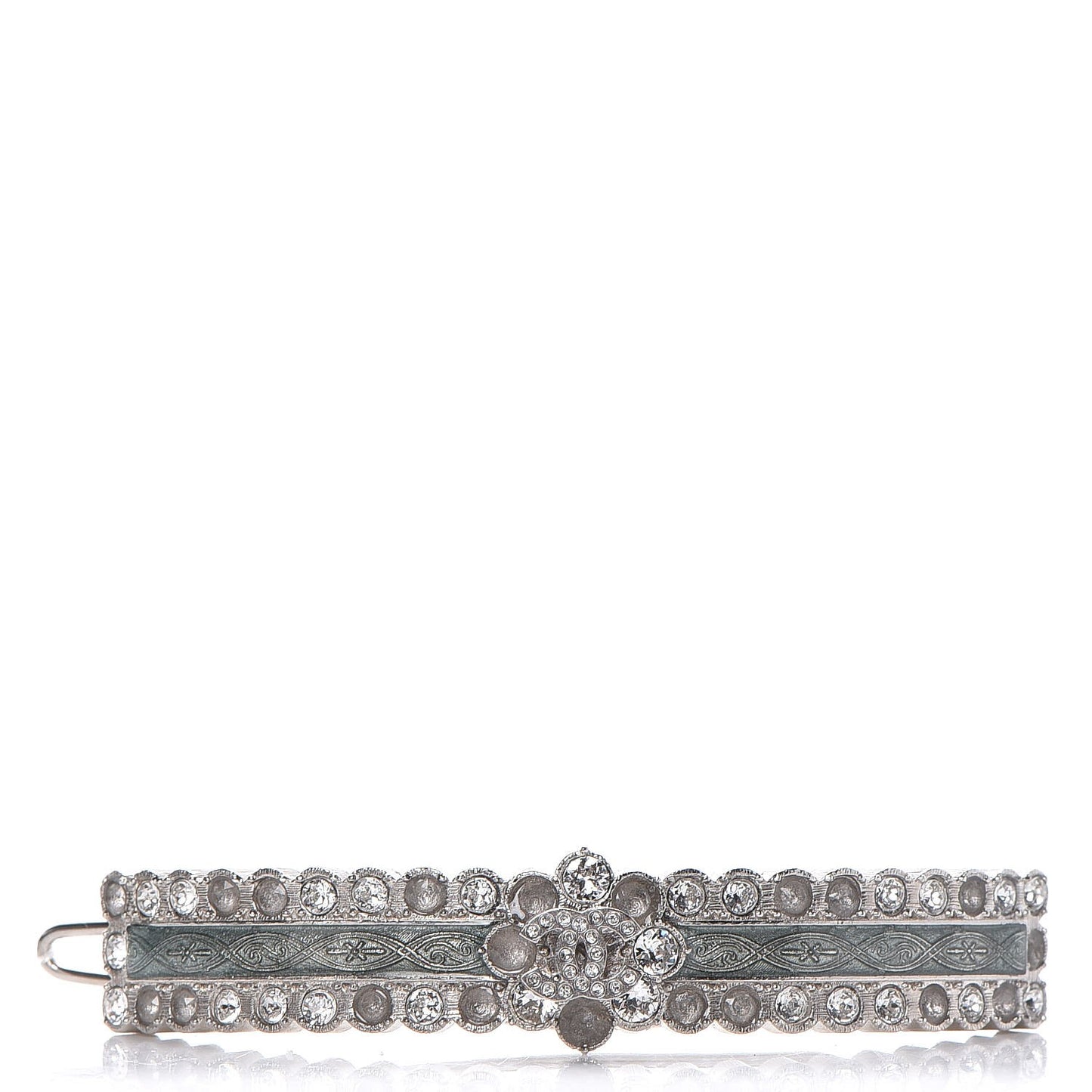 Crystal CC Hair Pin Silver