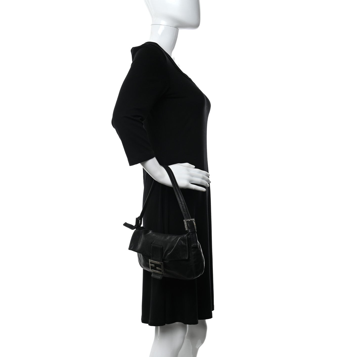 Calfskin Baguette Black
