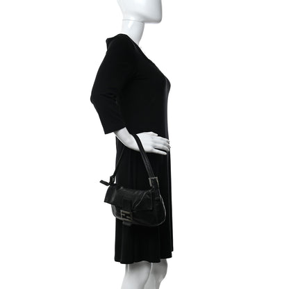 Fendi Calfskin Baguette Black 2 of 13