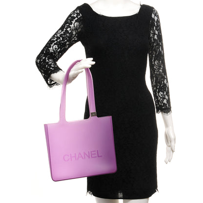 Chanel Jelly Rubber Tote Purple 2 of 7