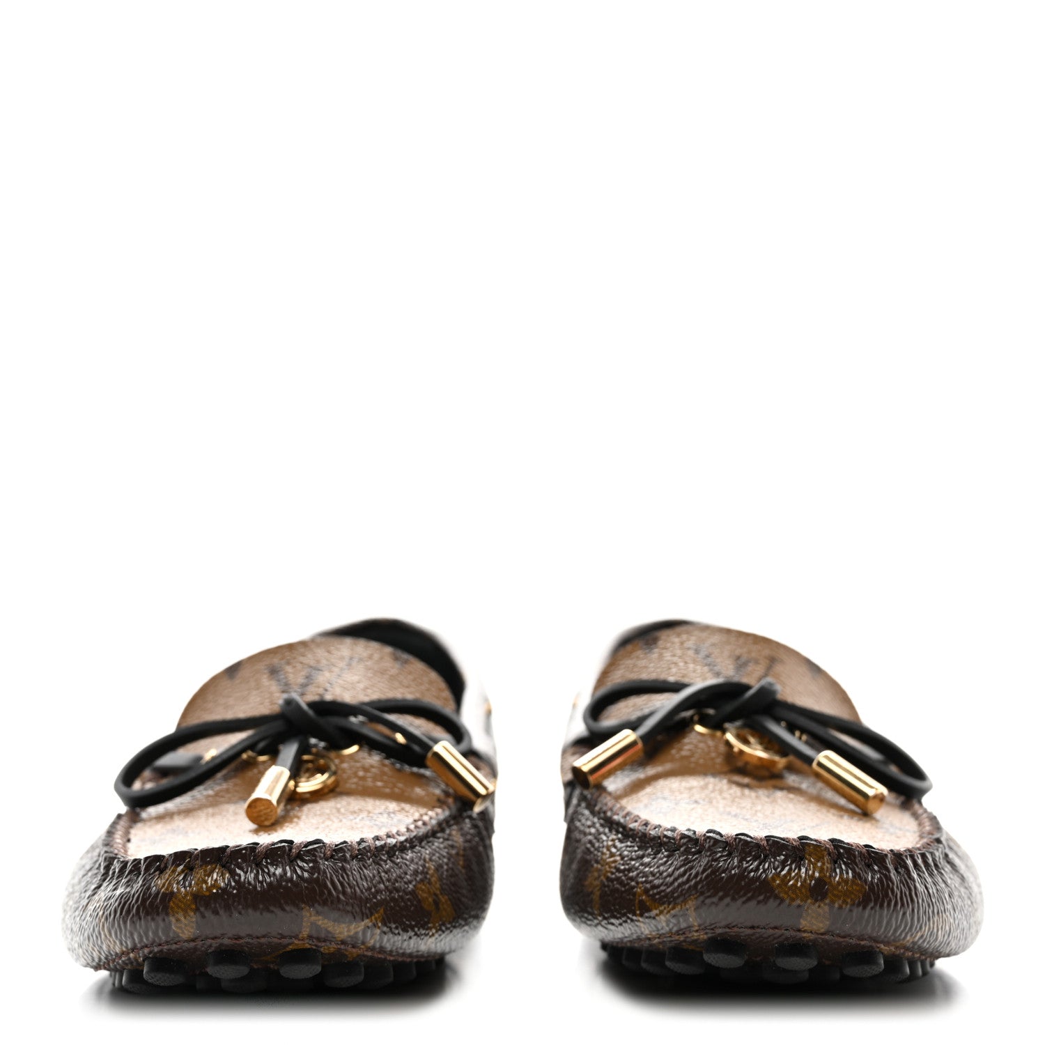 Louis Vuitton Patent Reverse Monogram Gloria Loafers 37 2 of 8