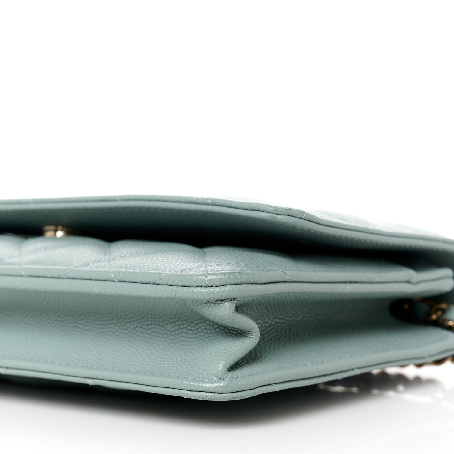 Chanel Caviar Quilted Wallet on Chain WOC Light Blue 11 of 12