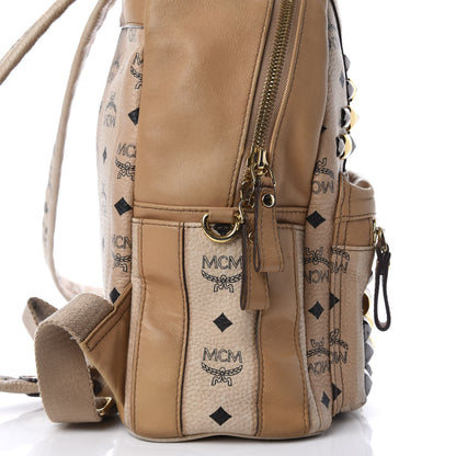 MCM Visetos Striped Studded Small Stark M Backpack Beige 10 of 10