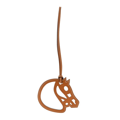 Hermes Swift Paddock Cheval Horse Bag Charm Gold 1 of 3