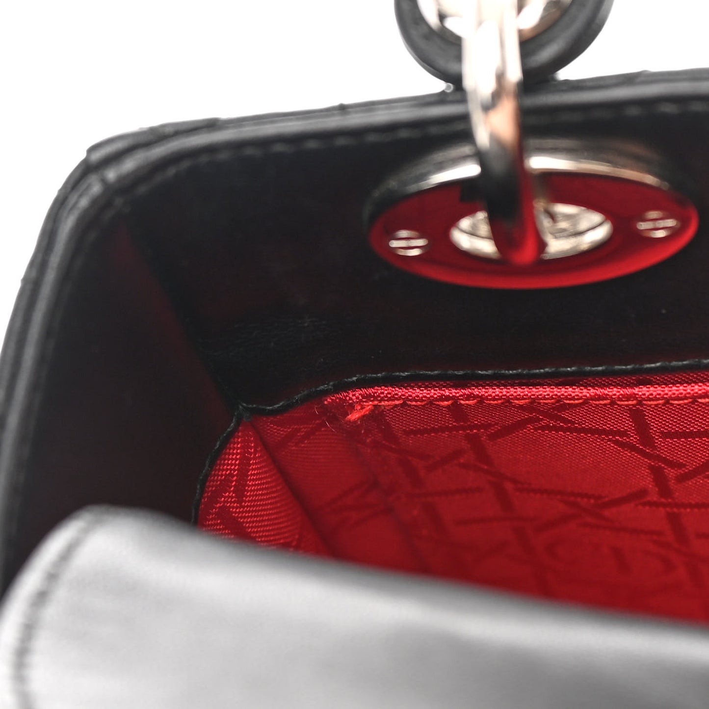 Lambskin Cannage Small Lucky Badges My Lady Dior Black