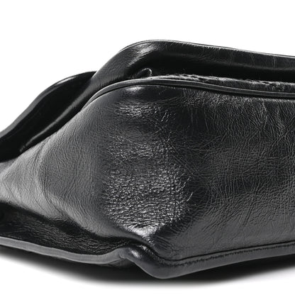 Saint Laurent Crinkled Calfskin Matelasse Monogram Medium Niki Chain Satchel Black 8 of 9