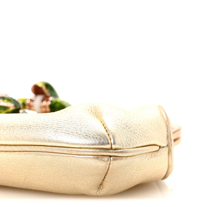 Gucci Metallic Calfskin Jeweled Dragon Evening Bag Gold 10 of 10
