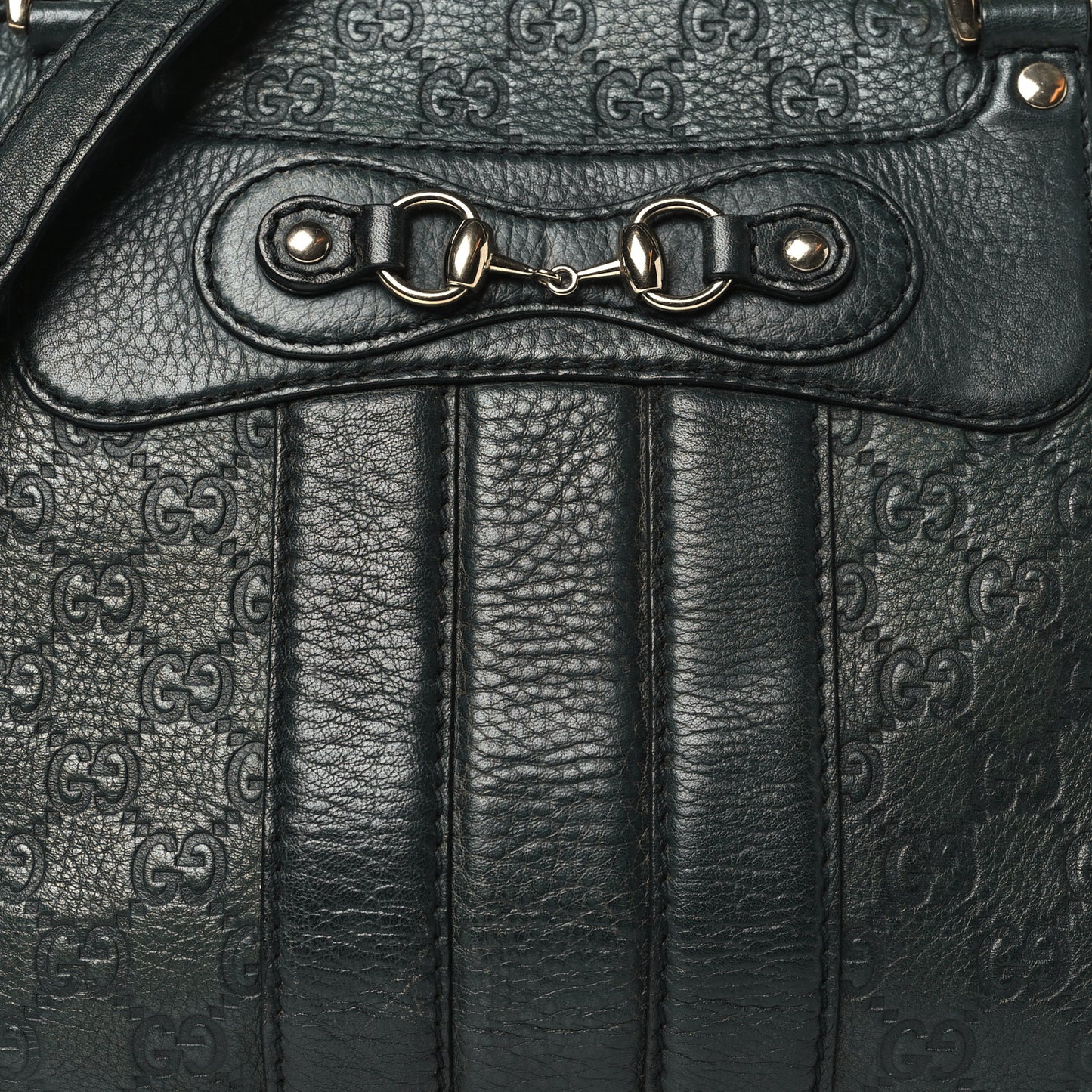 Guccissima Medium Cathrine Dome Satchel Black