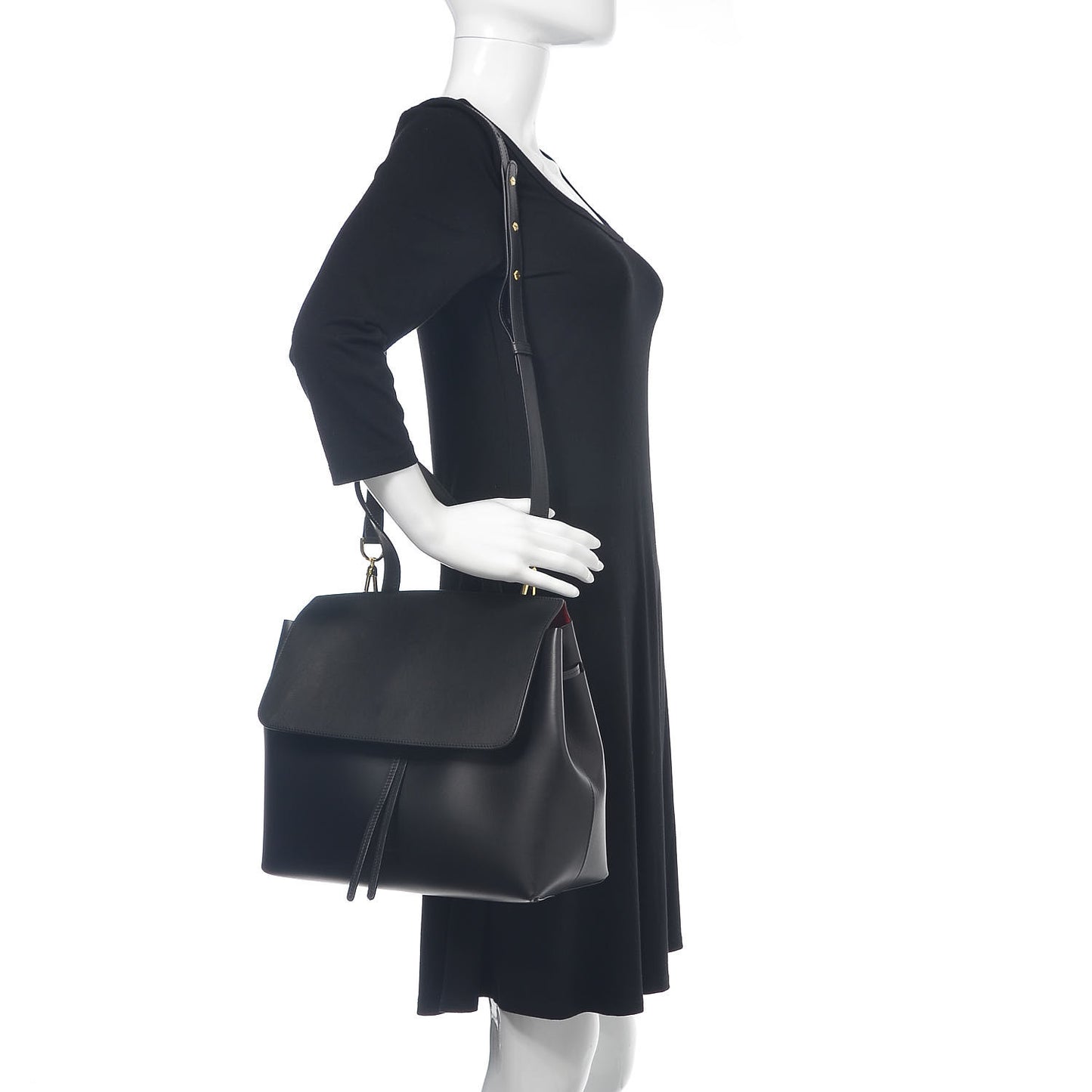 Calfskin Lady Bag Black Flamma