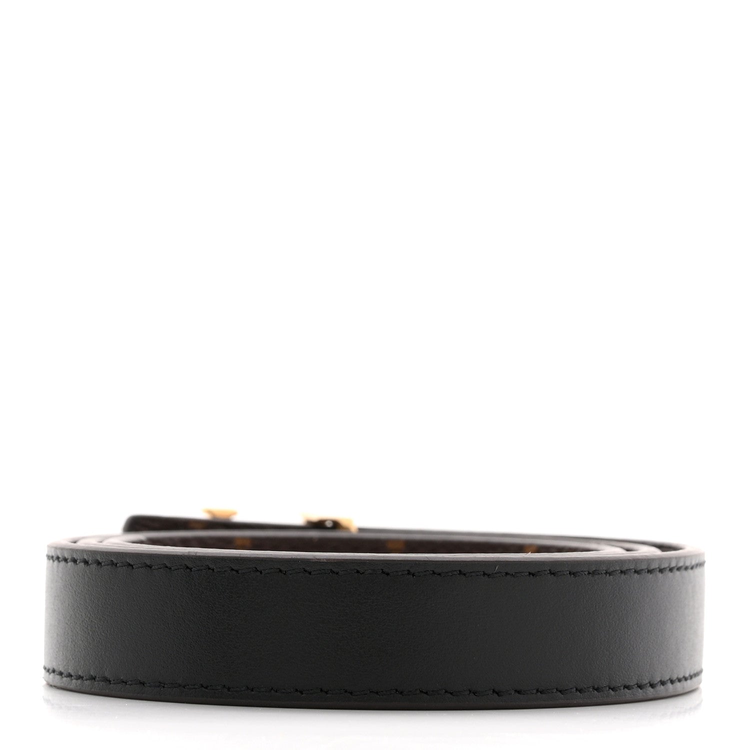 Louis Vuitton Calfskin Monogram 20mm LV Initiales Reversible Belt 65 26 Black 3 of 7