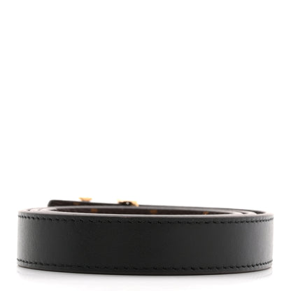 Louis Vuitton Calfskin Monogram 20mm LV Initiales Reversible Belt 65 26 Black 3 of 7