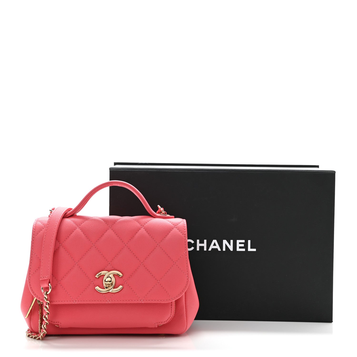 Chanel Caviar Quilted Small Business Affinity Flap Pink 11 of 11