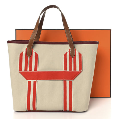 Hermes Canvas Taurillon Clemence Pursangle Tote Beton Gold Rouge H Capucine Beton 10 of 10