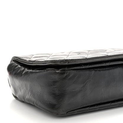 Chanel Glazed Calfskin Quilted CC Single Flap Black 9 of 10