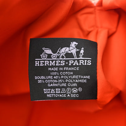 Hermes Cotton Canvas Mini Bolide Travel Cosmetic Pouch Natural 6 of 10