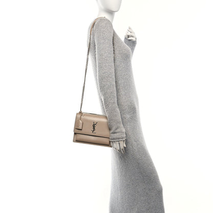 Saint Laurent Calfskin Medium Monogram Sunset Dark Beige 2 of 14