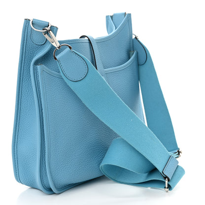 Hermes Taurillon Clemence Evelyne III PM Bleu Du Nord 3 of 10