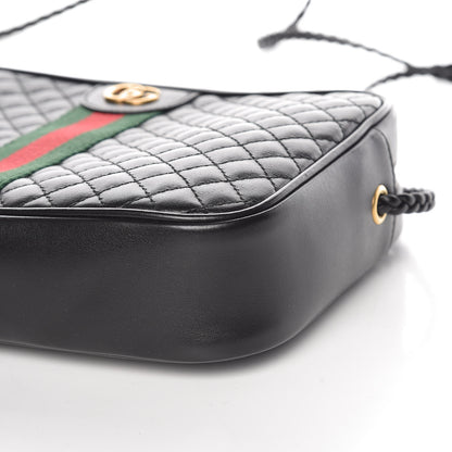 Gucci Calfskin Web Trapuntata Small GG Shoulder Bag Black 6 of 9