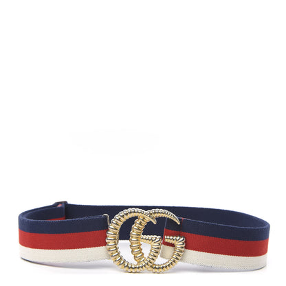 Gucci Canvas Torchon Double G Sylvie Web Belt 80 32 Red White Blue 2 of 4