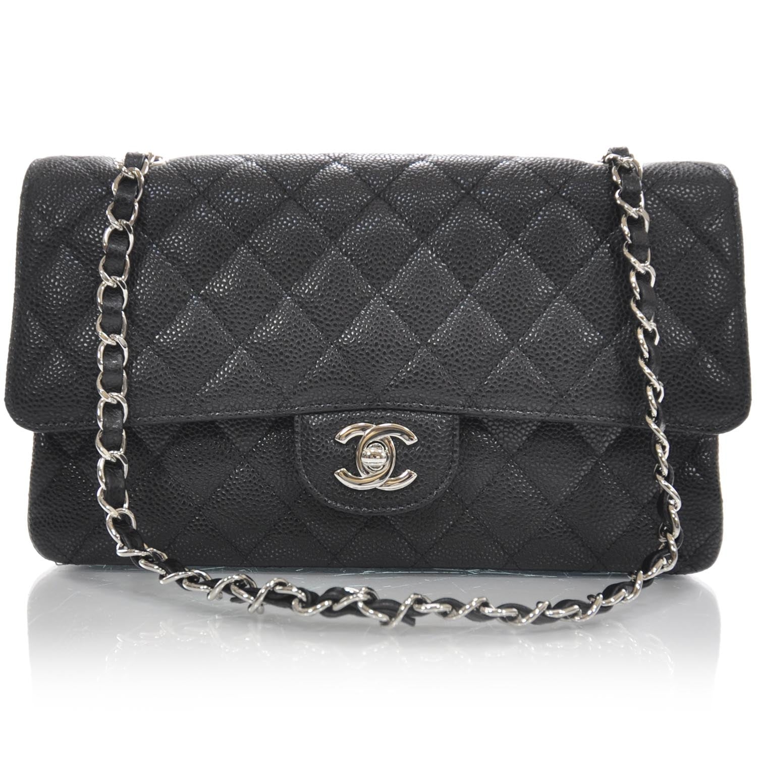 Chanel Caviar Quilted Medium Double Flap Black 1 of 10
