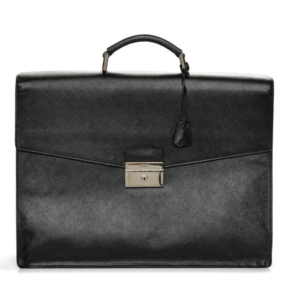 Prada Saffiano Briefcase Nero Black 1 of 6